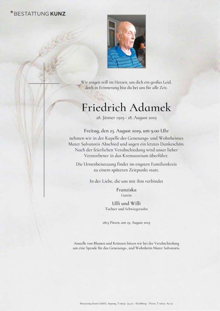 Friedrich Adamek (90)