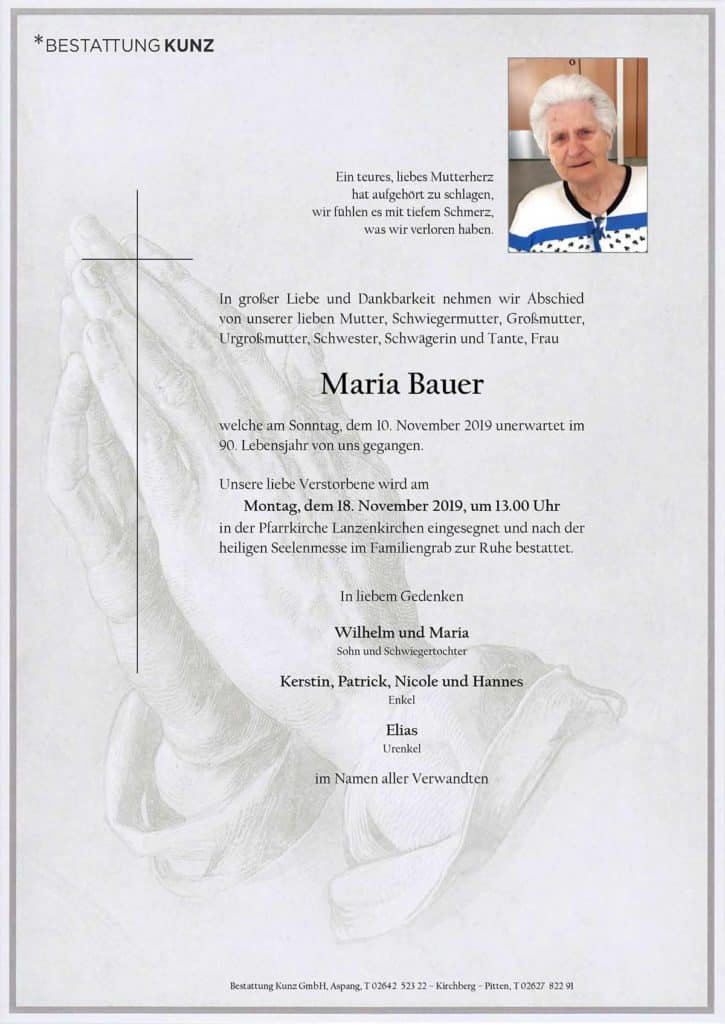 Maria Bauer (89)