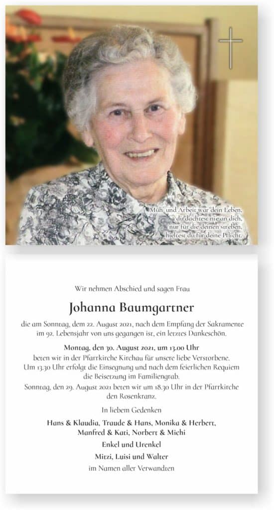 Johanna Baumgartner (91)