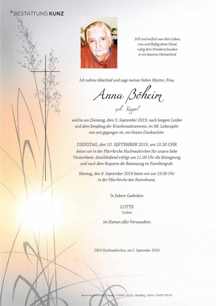 Anna Böheim (97)