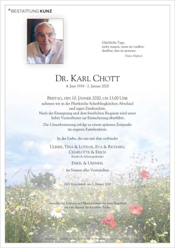 Dr. Karl Chott (101)