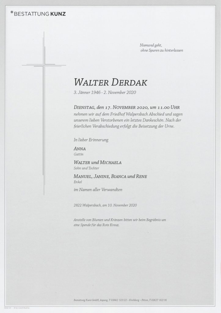 Walter Derdak (74)