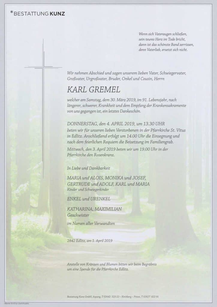 Karl Gremel (90)