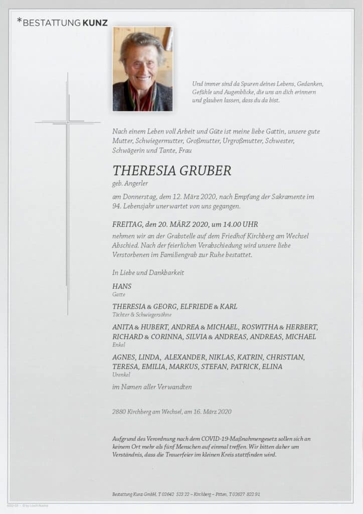 Theresia Gruber (93)