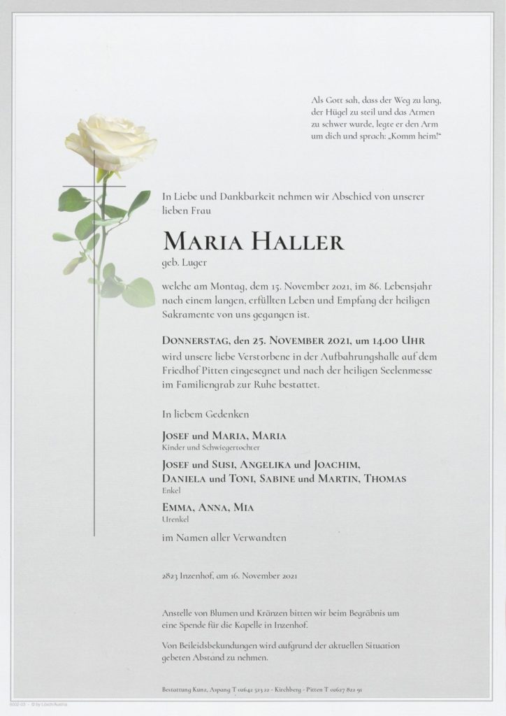 Maria Haller (85)