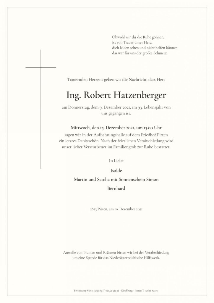 Ing. Robert Hatzenberger (92)