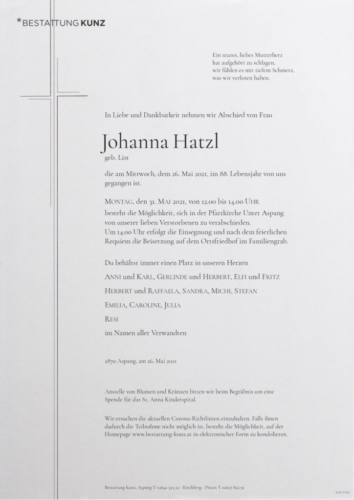 Johanna Hatzl (87)
