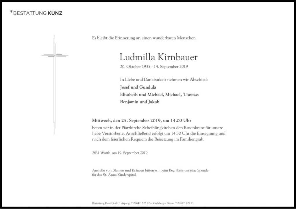 Ludmilla Kirnbauer (83)