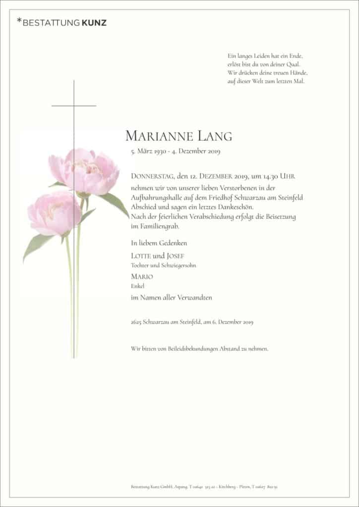 Marianne Lang (89)
