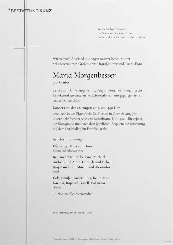 Maria Morgenbesser (91)
