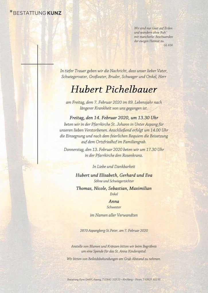 Hubert Pichelbauer (88)