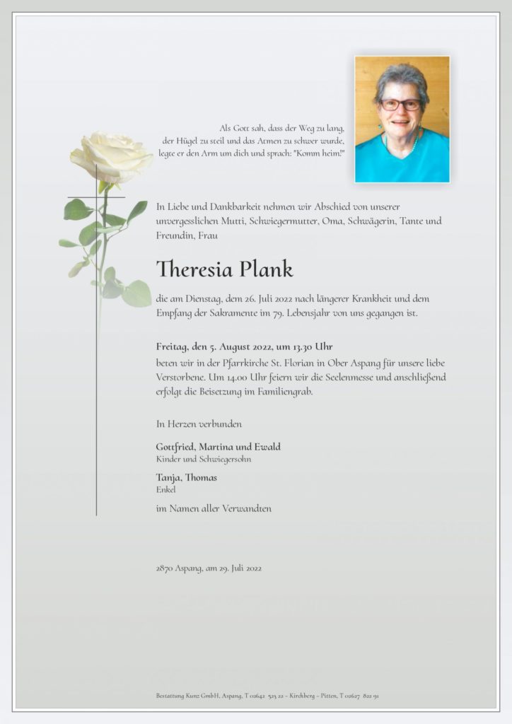 Theresia Plank (78)