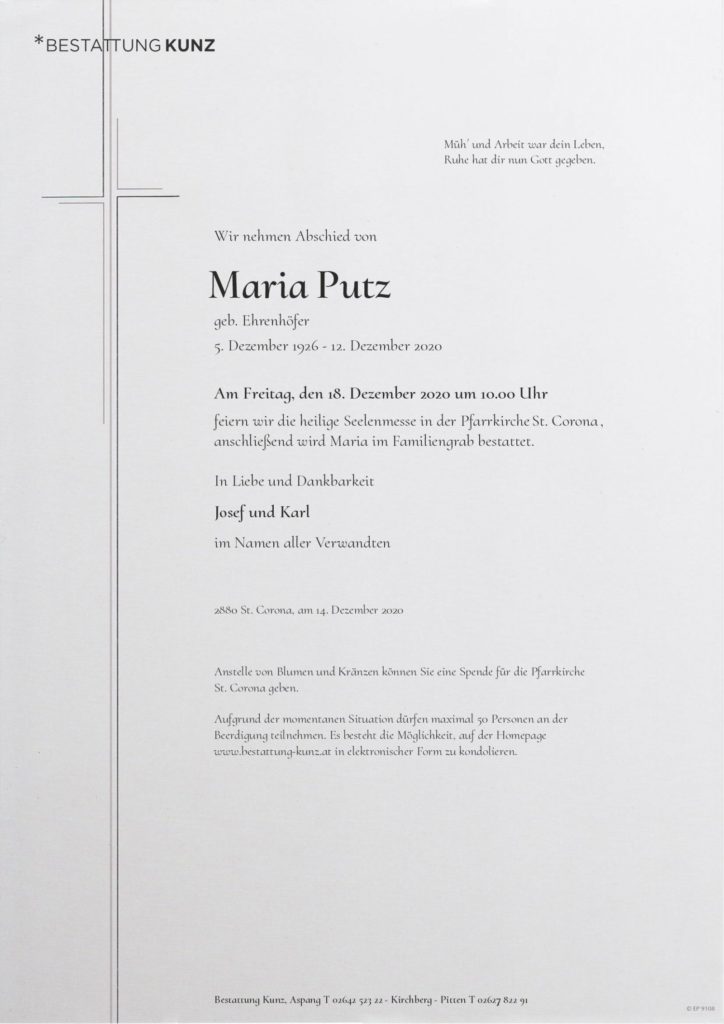 Maria Putz (94)