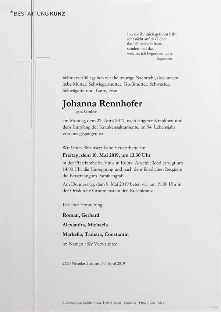 Johanna Rennhofer (93)