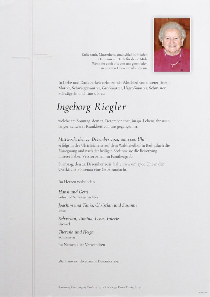 Ingeborg Riegler (89)