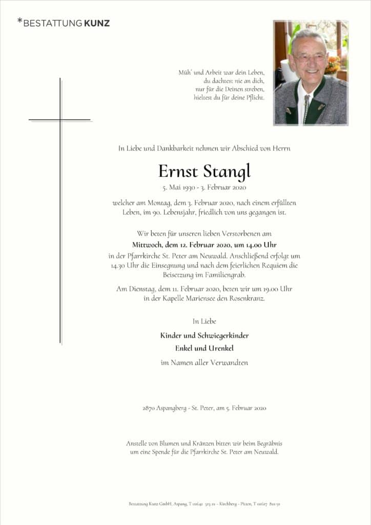 Ernst Stangl (89)