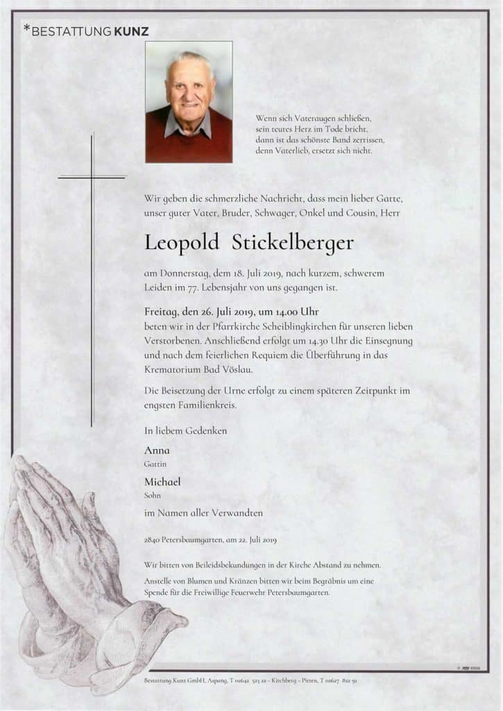 Leopold Stickelberger (76)