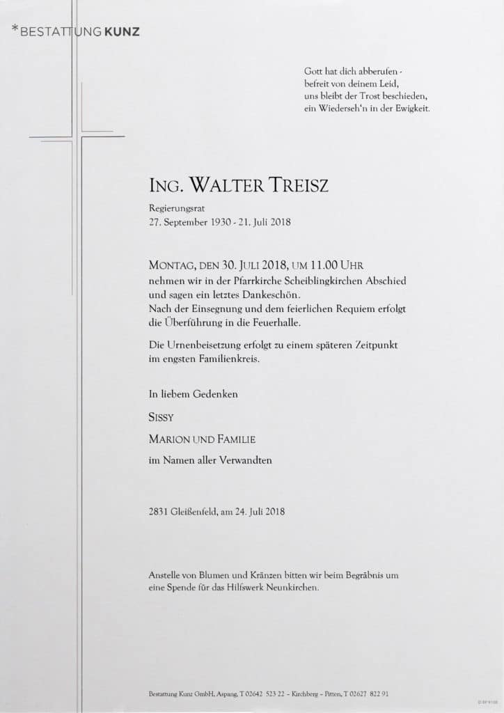 Ing. Walter Treisz (87)
