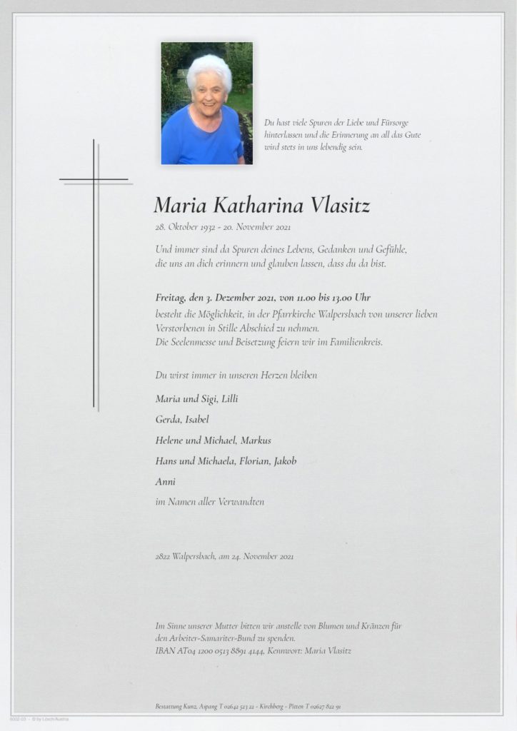 Maria Katharina Vlasitz (89)