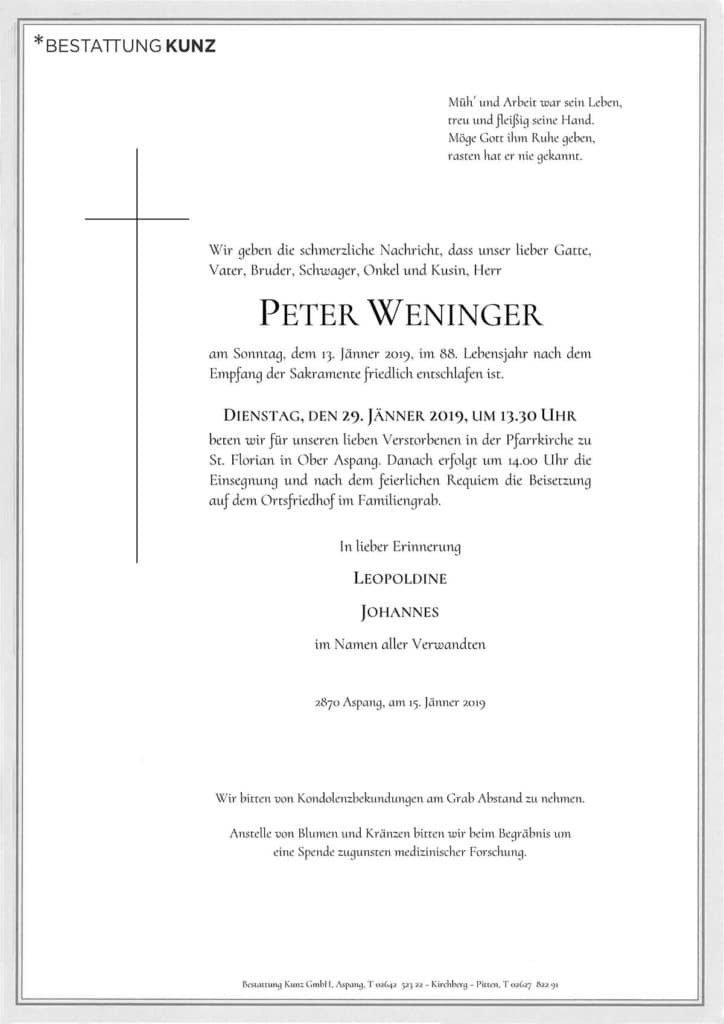 Peter Weninger (87)