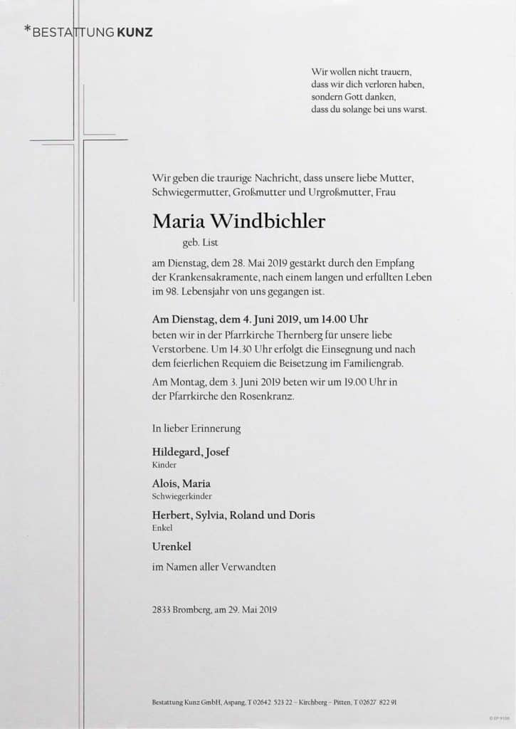 Maria Windbichler (97)