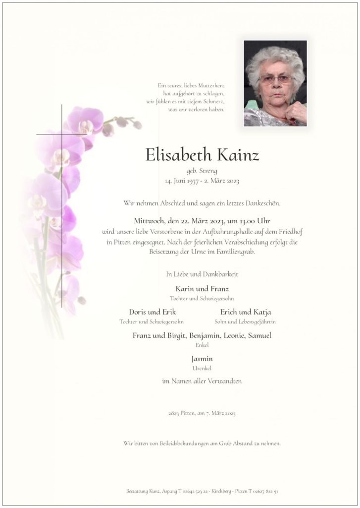 Elisabeth Kainz (85)