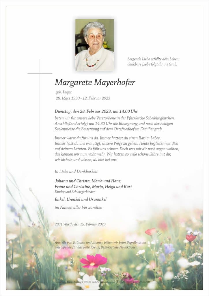 Margarete Mayerhofer (92)