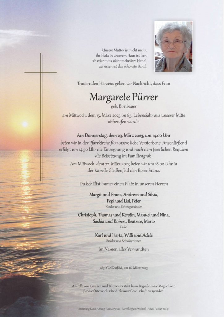 Margarete Pürrer (84)