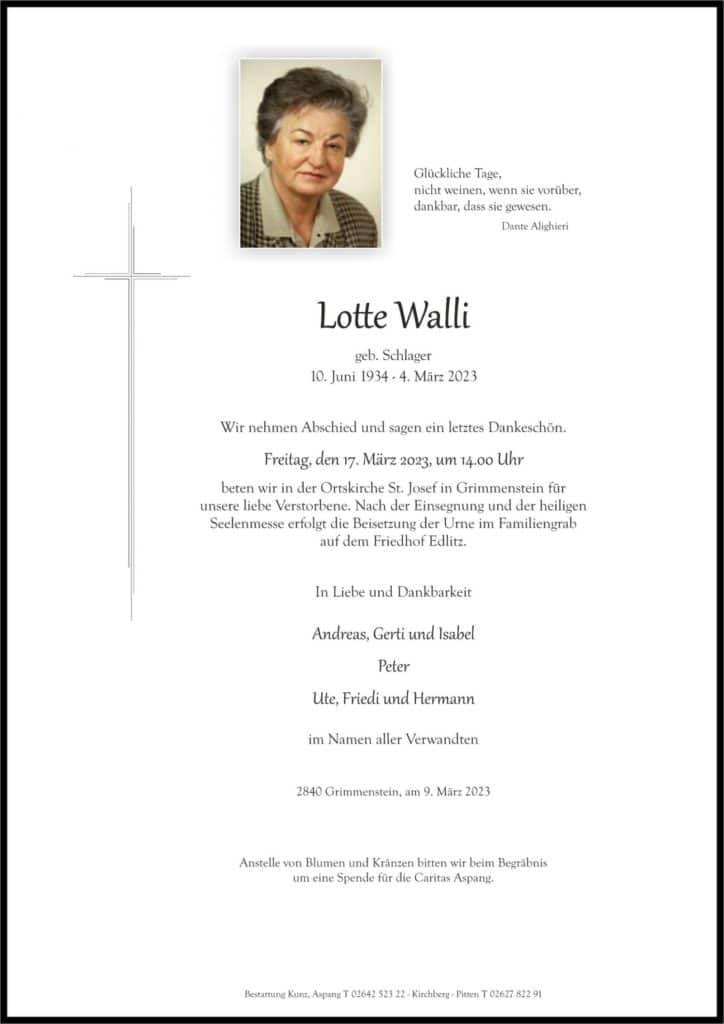 Lotte Walli (88)