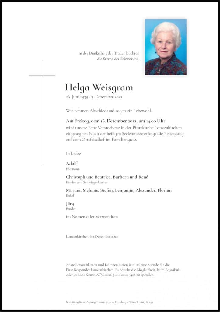 Helga Weisgram (83)