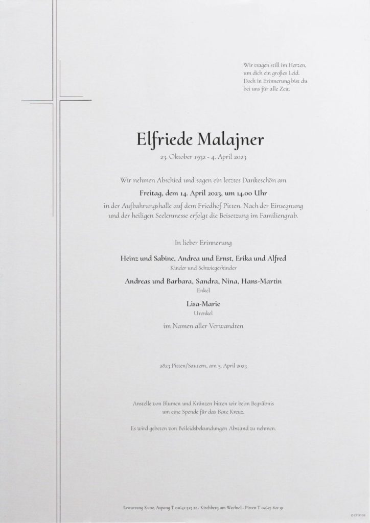 Elfriede Malajner (90)
